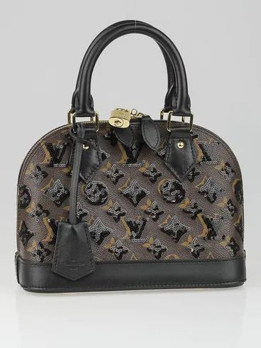 Louis Vuitton Limited Edition Black Monogram Eclipse Alma BB Bag